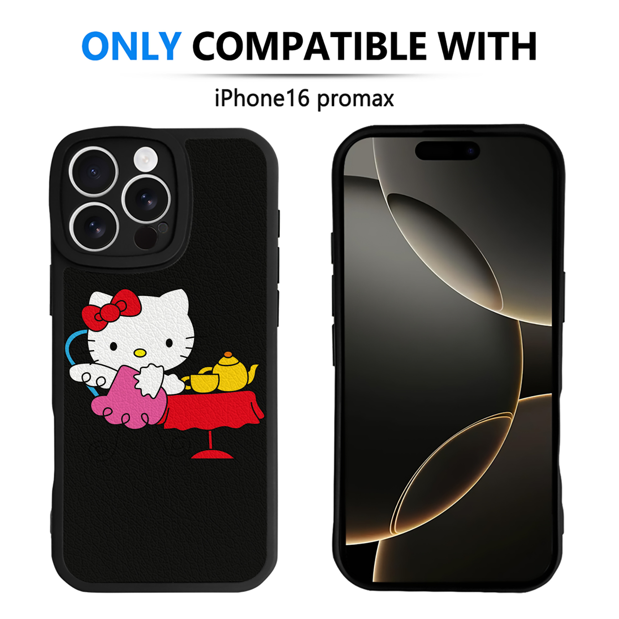 （画像用） Hello Kitty ハローキティ 【iPhone 16シリーズ対応】シリコンスマホケース（レザー調） 材質：シリコン